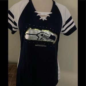 Seattle Seahawks NFL woman’s jersey New with tags ( Large )